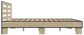 Estrutura de cama 180x200 cm derivados madeira/metal