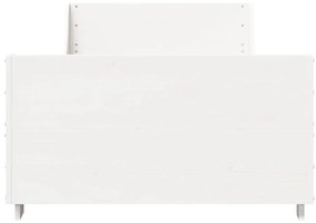 Cama sem colchão 100x200 cm madeira de pinho maciça branco