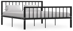 Estrutura de cama metal 160x200 cm preto