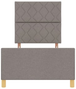 Cama vidaXL em Tecido Taupe - 90x200 cm