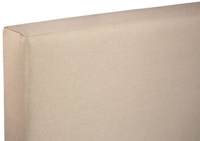 Cama de casal continental em tecido creme 180 x 200 cm PRESIDENT Beliani