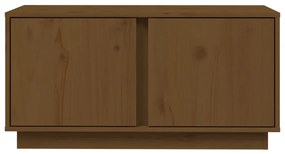 Móvel de TV 80x35x40,5 cm madeira de pinho maciça castanho mel