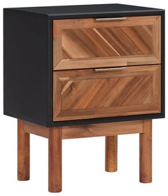 vidaXL Mesa de cabeceira 40x30x53 cm madeira de acácia maciça e MDF