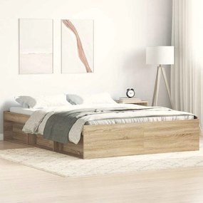 Estrutura de cama 160x200 cm carvalho sonoma