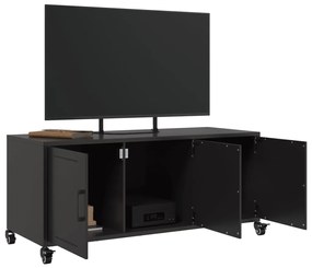Móvel de TV 100,5x39x43,5 cm aço preto