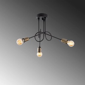 Candeeiro de Teto Viraj – Preto Antigo – 46 x 46 cm