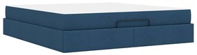 Estrutura da Cama Outros com armazenamento Azul 180 x 200 cm tecido