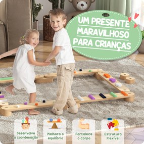 AIYAPLAY Traves de Equilíbrio Jogo de Equilíbrio de Madeira para Crian
