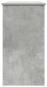Secretária 80x40x75 cm contraplacado cinzento cimento