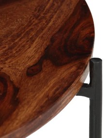 Conj. mesas de centro 2 pcs madeira de acácia maciça 60x35 cm
