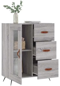 Aparador 69,5x34x90 cm derivados de madeira cinzento sonoma