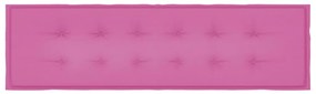 Almofada para Banco de Jardim Rosa 180x50x4 cm Tecido Oxford
