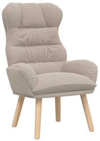 Poltrona Relaxante vidaXL Cinza Claro em Tecido Tipo Lã