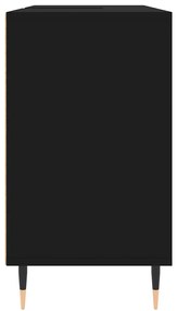 Armário de casa de banho 80x33x60 cm derivados de madeira preto
