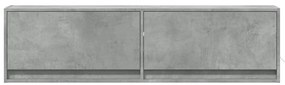 Móvel de parede p/ TV c/ luzes LED 140x31x38cm cinzento cimento