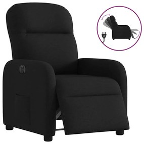 vidaXL Poltrona elétrica reclinável tecido preto