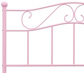 Estrutura de cama 140x200 cm metal rosa