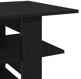 Mesa de Centro vidaXL Preto Carvalho 102x55x42 cm Madeira de Engenhari