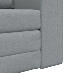 Sofá Cama 2-em-1 Cinza Claro 98x71x83 cm Tecido