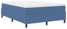 vidaXL Estrado de cama plataforma Azul 140 x 190 cm tecido
