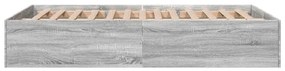Estrutura de cama 140x200 cm derivados de madeira cinza sonoma