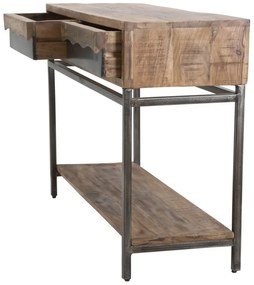 MESA CONSOLA YELLOWSTONE 118X40X80 CM (MADEIRA DE ACÁCIA NILÓTICA) CASTANHO E PRETO