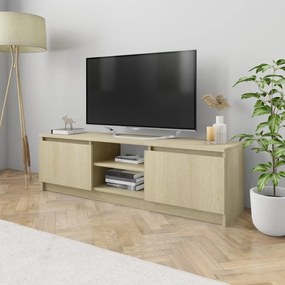 vidaXL Móvel de TV 120x30x35,5 cm contraplacado cor carvalho sonoma
