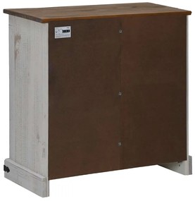 Aparador HALDEN com porta de correr 80x40x80 cm Madeira maciça