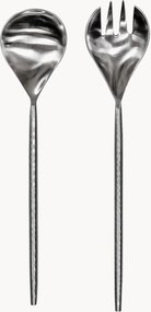 Conjunto de talheres para salada martelados, conjunto de 2