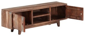 Móvel de TV vintage em madeira de acácia maciça 118x30x40 cm