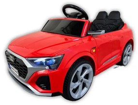 Carro elétrico para crianças Audi SQ8 e-tron 12V, Rodas Borracha, Assento couro, Controlo Remoto Vermelho