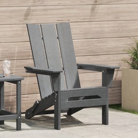 Cadeira Adirondack Dobrável Cinzento-claro 74,5x80,5x90 cm HDPE