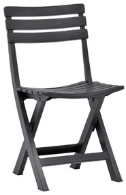 Cadeiras de jardim dobráveis 2 pcs plástico antracite