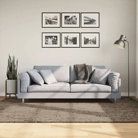 Tapete de pelo alto aspeto brilhante ISTAN 160x230 cm cinzento