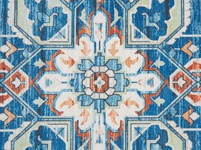 Tapete azul e laranja 80 x 240 cm RITAPURAM Beliani