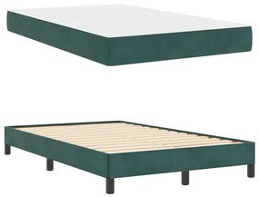 Cama box spring com colchão Verde Escuro 120 x 200 cm Veludo