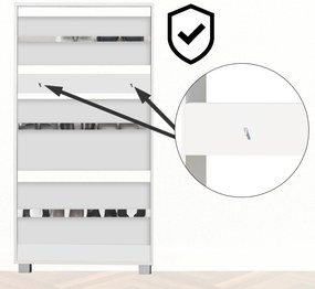 Armário para sapatos com 3 portas 115 x 61 x 24 cm Branco