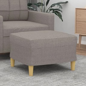 vidaXL Apoio de pés 60x50x41 cm tecido cinza-acastanhado