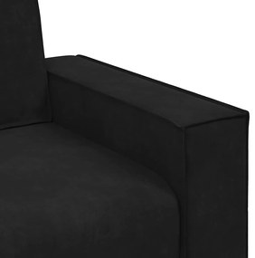 Poltrona 60 cm veludo preto