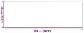 Capacho Retangular vidaXL Preto 60x180 cm