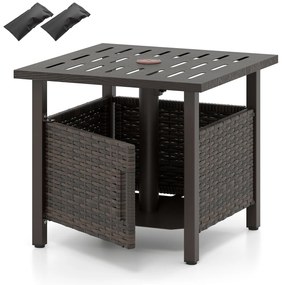 Toldo Externo Ajustável Sem Furos com Manivela, Toldo e Jardim 200 x 210-300 cm Preto