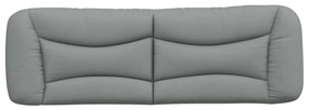 Almofadão de cabeceira 160 cm tecido cinzento-claro