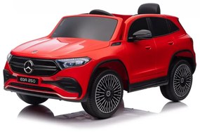 Carro elétrico para Crianças Mercedes Benz EQA 250 12V 4x4 Rodas Espuma EVA, Assento couro ecológico Vermelho
