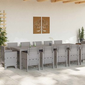 Conjunto de Jantar de Jardim Marrom e Cinza claro 12-Pessoas