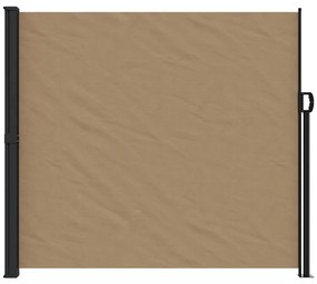 Toldo lateral retrátil 180x600 cm cinzento-acastanhado