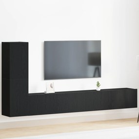 Conjunto de Gabinete de TV VidaXL de 3 Peças, Montado na Parede, Madei