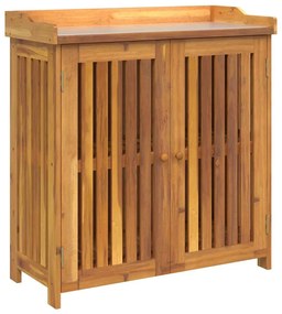 Armário de Jardim com armazenamento com porta Castanho 78 x 36.5 x 78c