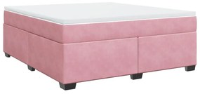 Cama com molas/colchão 180x200 cm veludo rosa