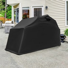 Capa Cobertura para Motas em Tecido Oxford e Janelas de Malha Enroláveis 345 X 137 X 190 cm Preto
