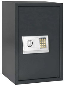 vidaXL Cofre Digital Eletrónico com Prateleira Cinza Escuro 40x35x60 cm Aço